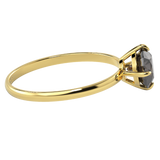 TZ Classic 4-Prong Solitaire Ring with Natural Black Onyx