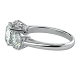 TZ Classic 3-Stone Ring with Natural Diamond