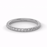 TZ Classic White Gold Pavé Band