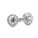 TZ Silver Halo Earrings