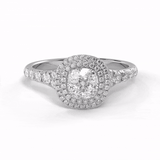 TZ Classic Double Halo Pavé with Natural Diamond