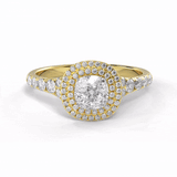 TZ Classic Double Halo Pavé with Natural Diamond
