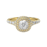 TZ Classic Double Halo Pavé with Natural Diamond
