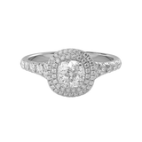 TZ Classic Double Halo Pavé with Natural Diamond