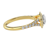 TZ Classic Double Halo Pavé with Natural Diamond