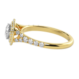 TZ Classic Double Halo Pavé with Natural Diamond