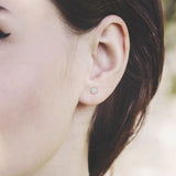 TZ Classic Stud Earrings with Natural Diamond