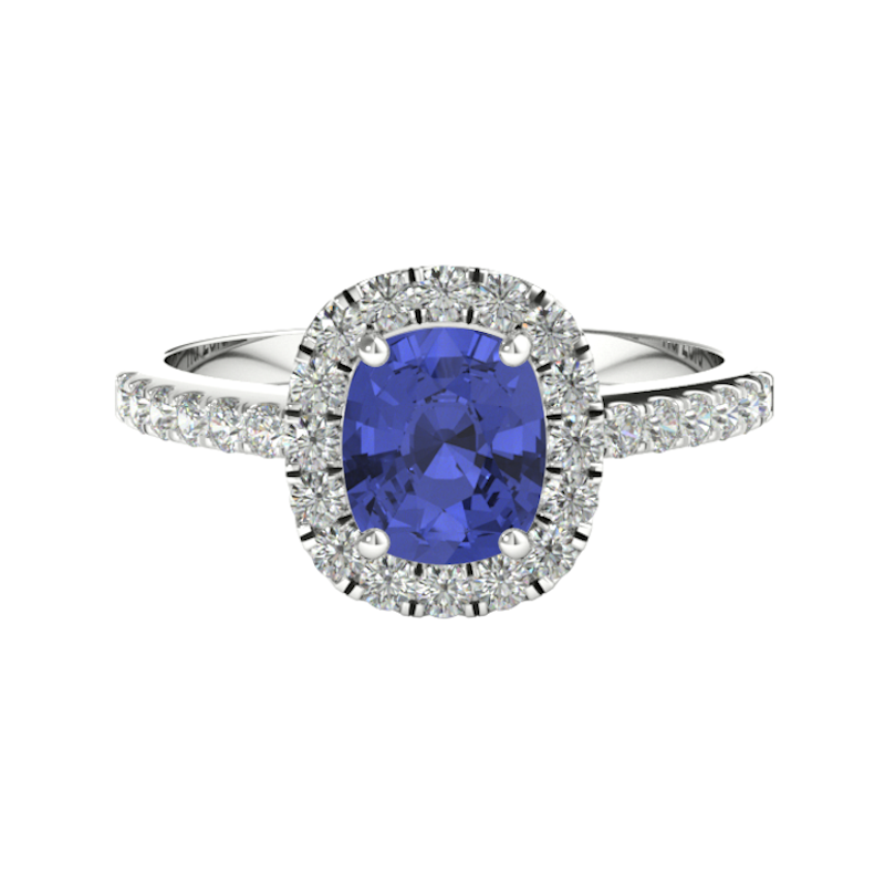 TZ Belle with Natural Blue Sapphire