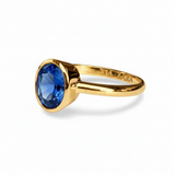 TZ Grace with Natural Blue Sapphire in Yellow Gold