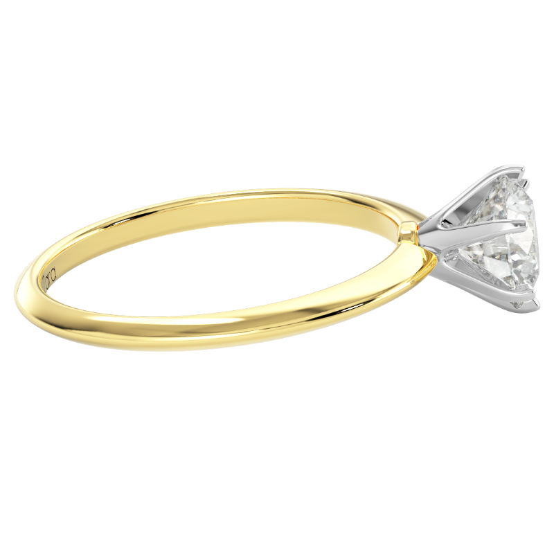 TZ Classic 6-Prong Solitaire Ring with Natural Diamond