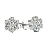 TZ Classic Cluster Earrings with Natural Diamond